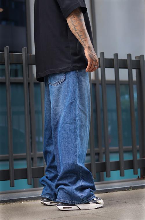 Kore baggy mavi pantolon