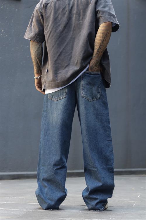 Kore baggy yıkamalı pantolon