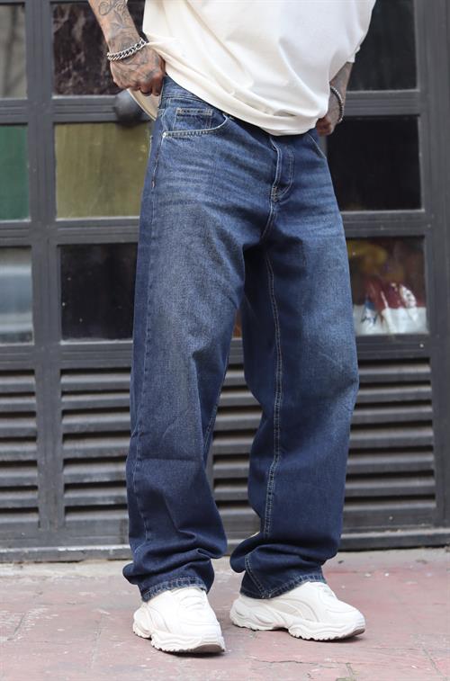 Mavi ekstra baggy pantolon