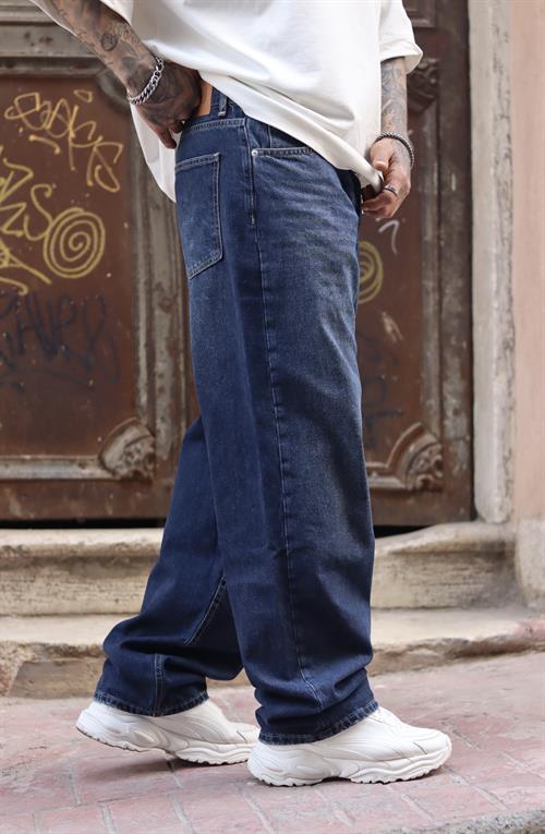Mavi ekstra baggy pantolon