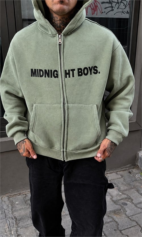 Midnight Oversize Zip Hoodie