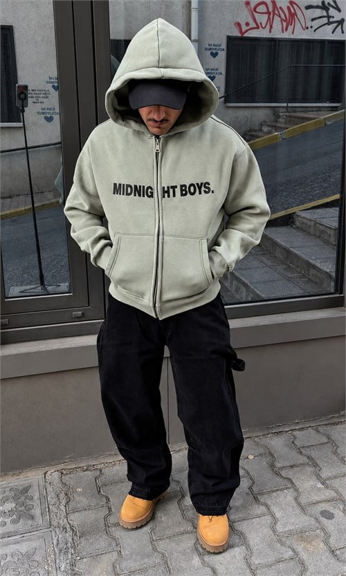 Midnight Oversize Zip Hoodie
