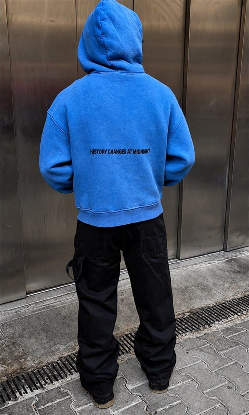 Midnight Oversize Zip Hoodie