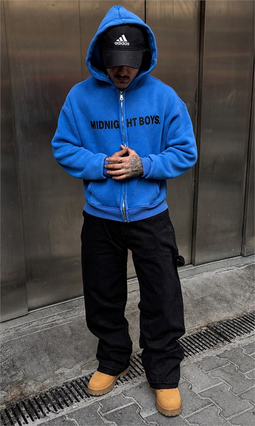 Midnight Oversize Zip Hoodie