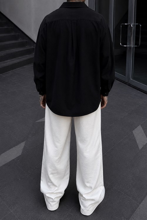 Minimal Baskı Oversize Gömlek