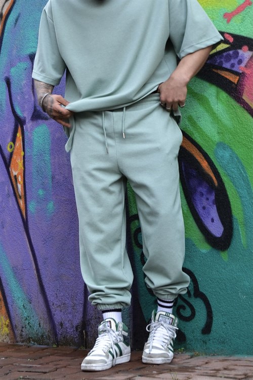 Mint green oversize takım