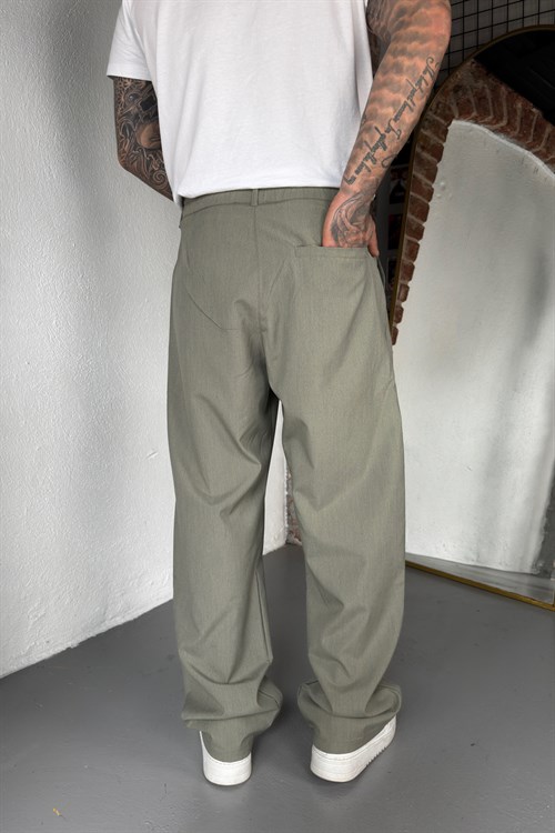 Mint Yeşili Baggy Kumaş Pantolon