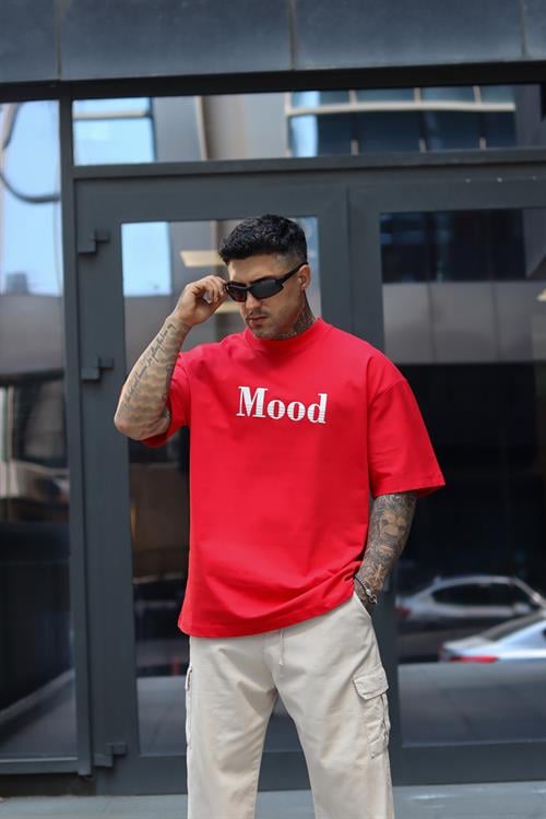 Mood oversize kırmızı tshirt
