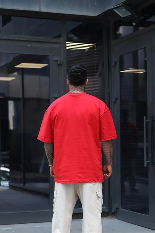 Mood oversize kırmızı tshirt