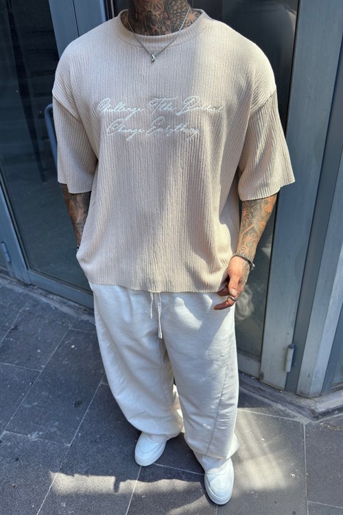 Nakış İşleme Oversize Tshirt