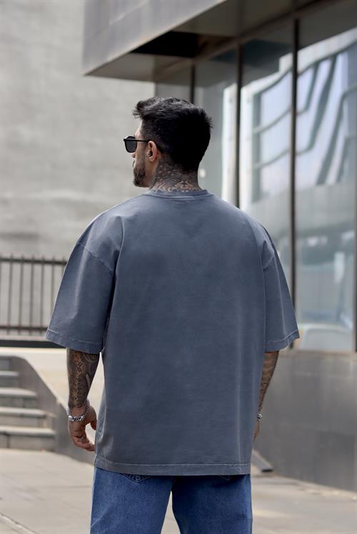 Speed racer oversize yıkamalı tshirt