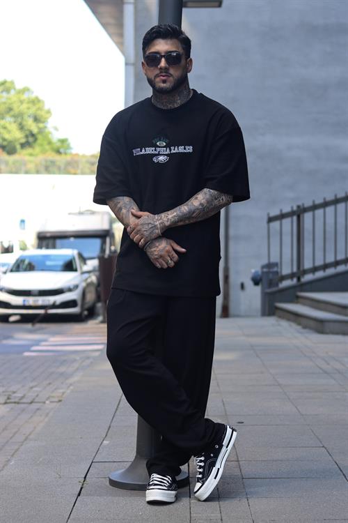 Nfc eagles siyah oversize tshirt