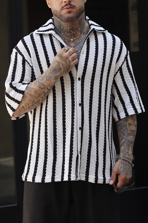 Örme oversize gömlek