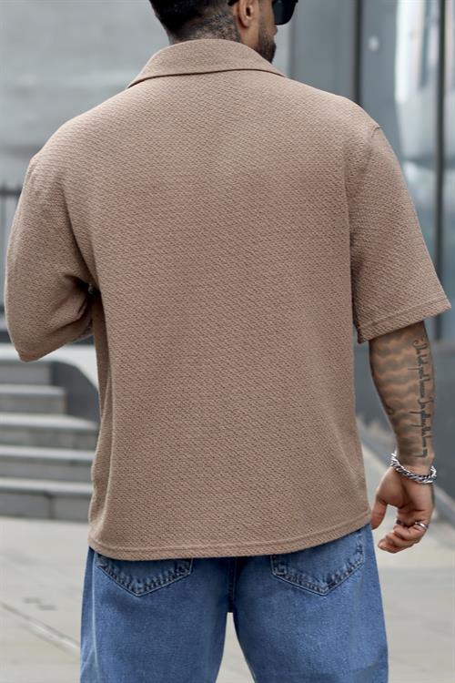 Örme oversize gömlek