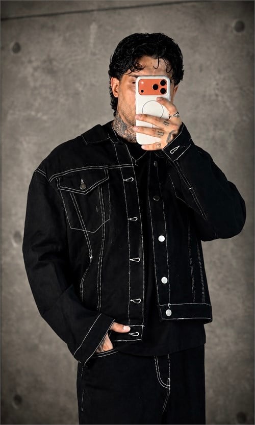 Outline Oversize Siyah Takım