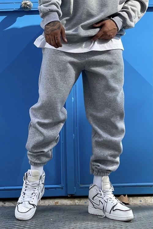 Oversize basic greymelange sweatpants