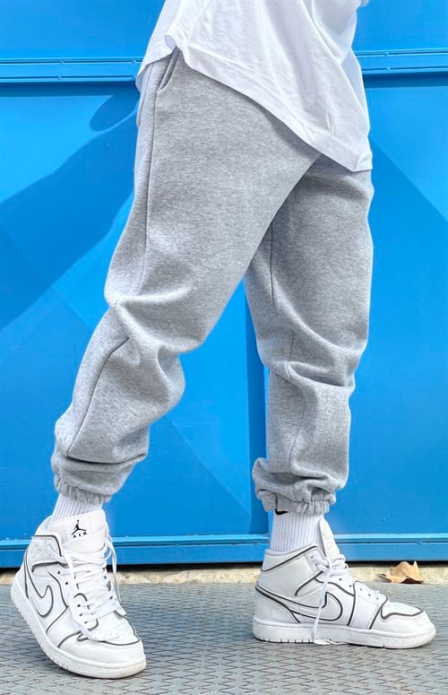 Oversize basic greymelange sweatpants