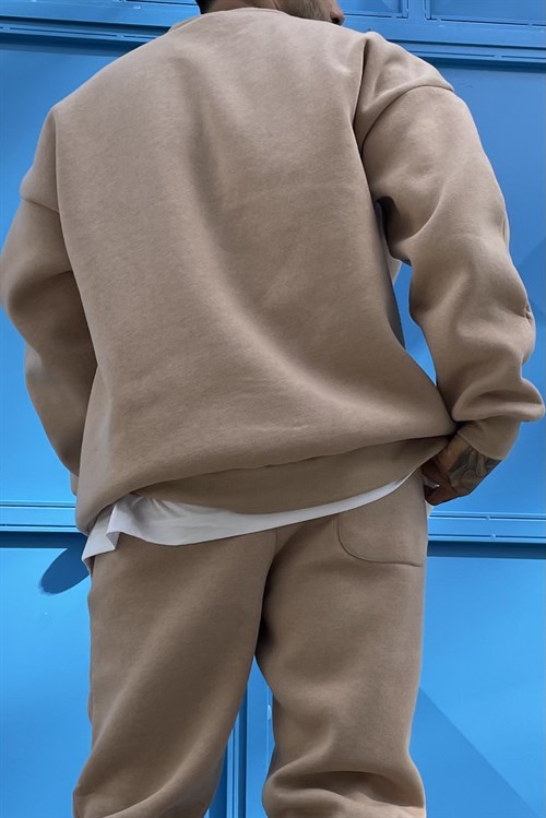 Oversize basic icebeige hoodie