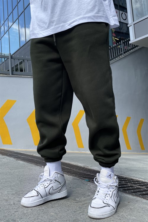 Oversize basic khaki sweatpants
