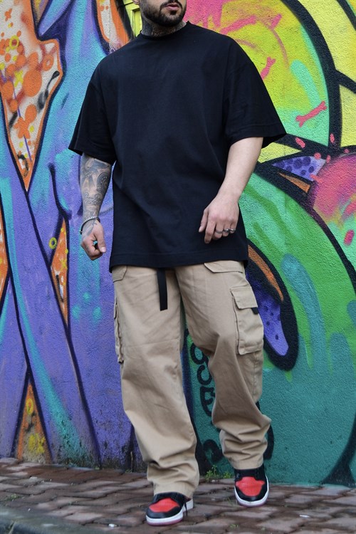 Oversize basic siyah tshirt