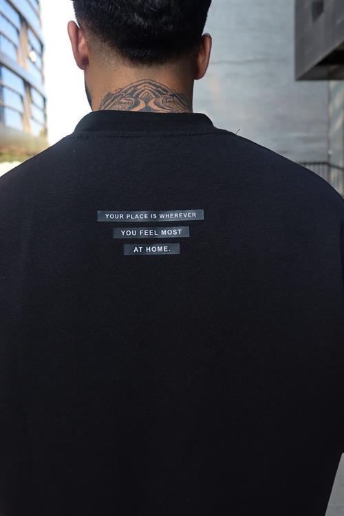 Oversize baskı detaylı tshirt