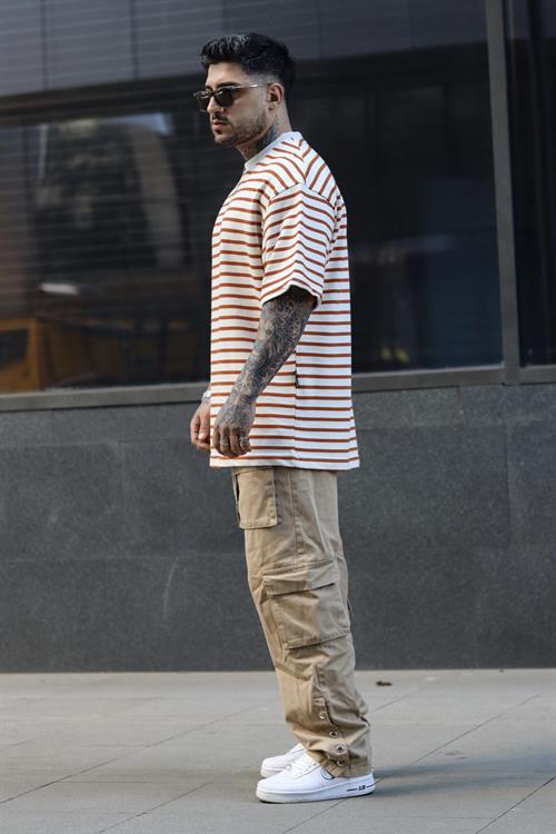 Oversize çizgili tshirt