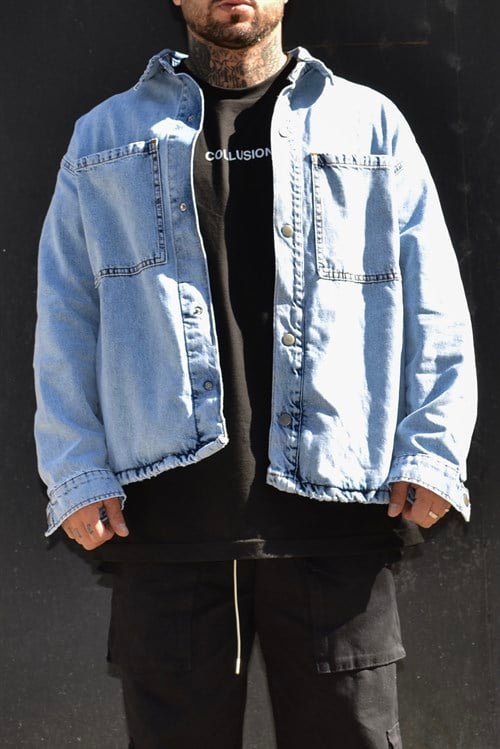 Oversize denim gömlek