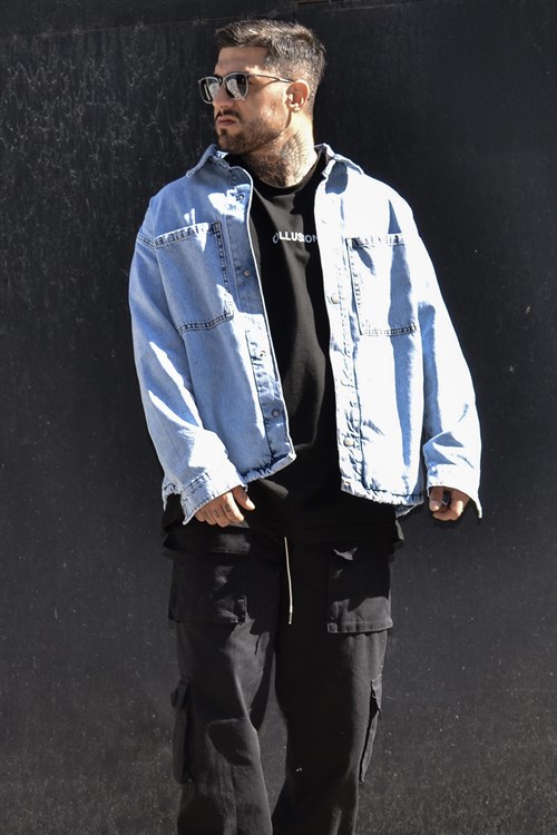 Oversize denim gömlek
