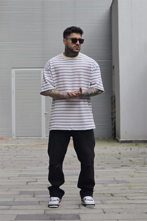 Oversize dokuma detay tshirt