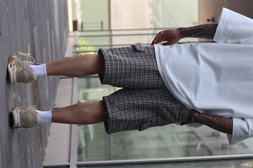 Oversize ekose şort