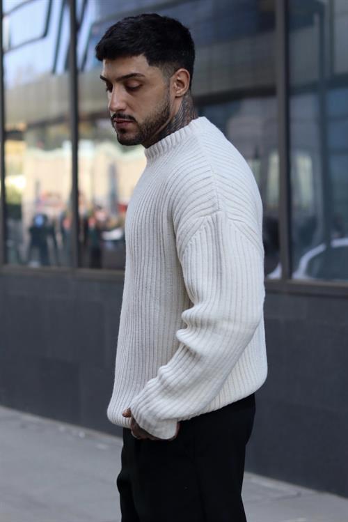 Oversize fitilli kazak