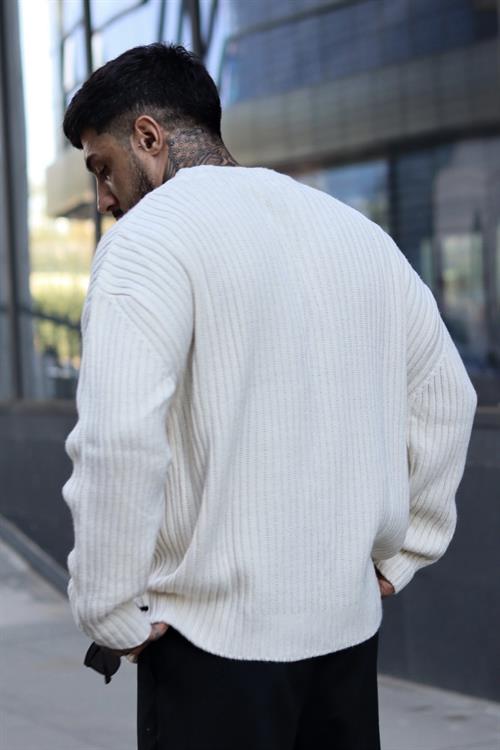 Oversize fitilli kazak