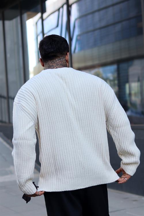 Oversize fitilli kazak