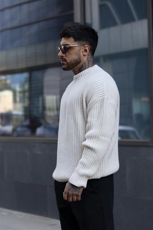 Oversize fitilli kazak