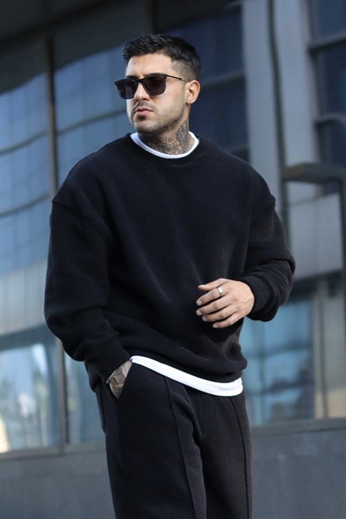 Oversize havlu polar sweatshirt