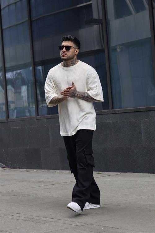 Oversize kırık beyaz tshirt