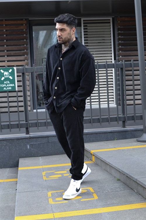 Oversize polar siyah takım