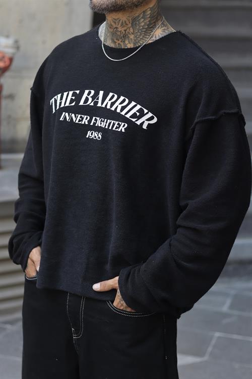 Oversize Ters Dikiş Yıkamalı Sweatshirt