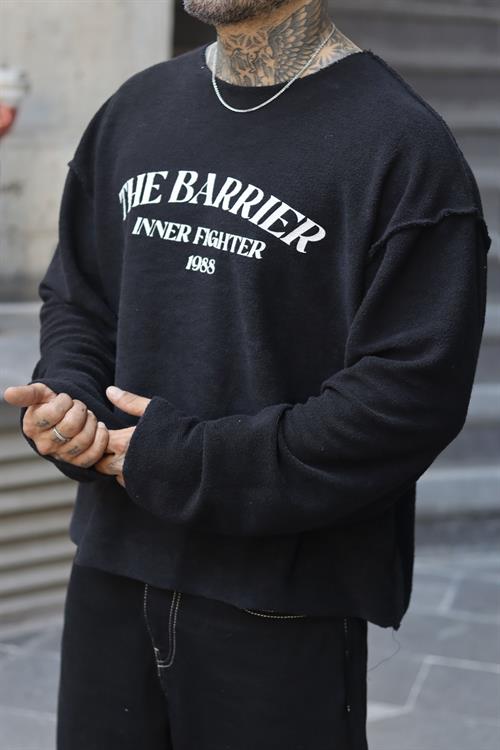 Oversize Ters Dikiş Yıkamalı Sweatshirt
