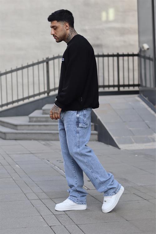 Philadelphia siyah oversize sweatshirt