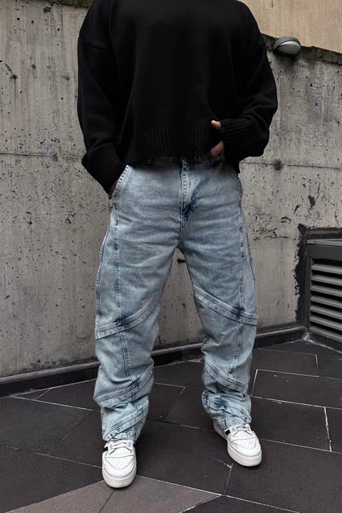 Pieced baggy pantolon