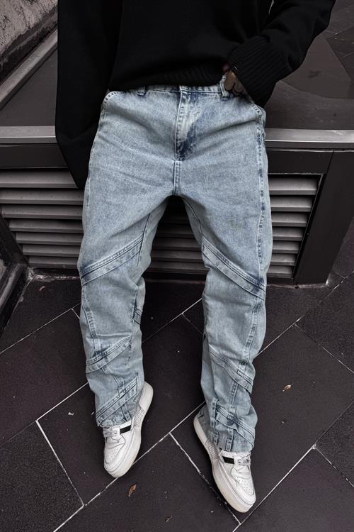 Pieced baggy pantolon