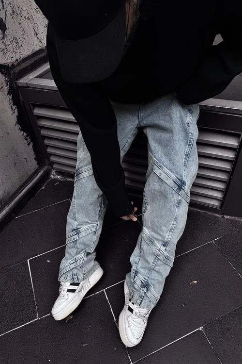 Pieced baggy pantolon