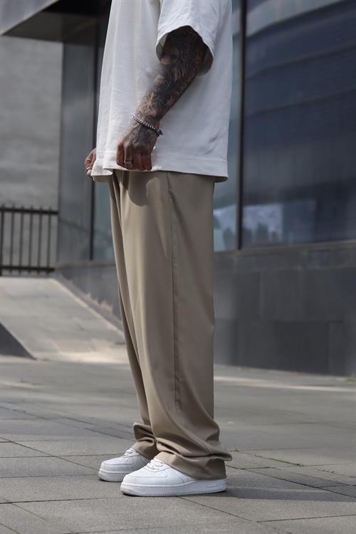 Pileli baggy pantolon