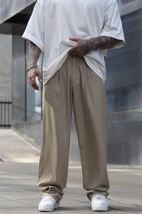 Pileli baggy pantolon