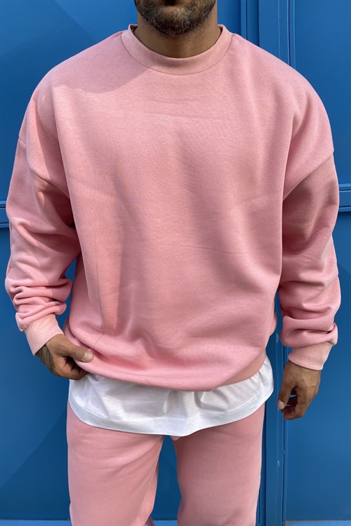 Pink oversize track suit