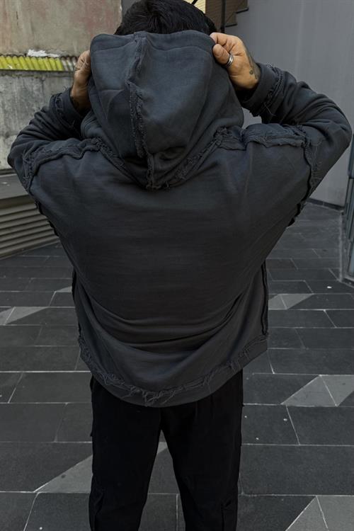 Piqment oversize washed zip hoodie