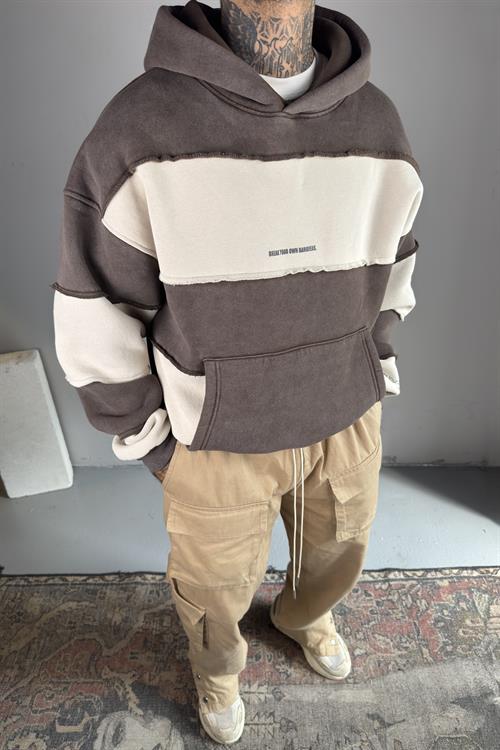 Raw Stripe Oversize Hoodie