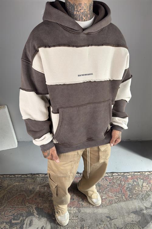Raw Stripe Oversize Hoodie