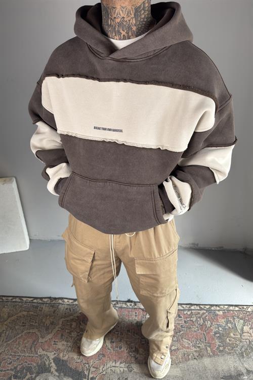 Raw Stripe Oversize Hoodie